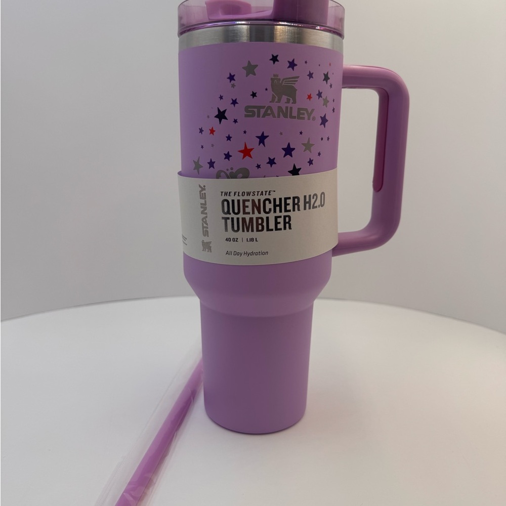 Stanley Purple Party Tumbler with Handle and Straw Olivia Rodrigo Edition